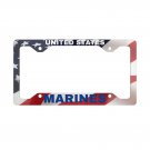 United States Marines License Plate Frame Vehicle Aluminum with a Glossy Finish Made in USA