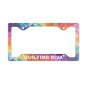 QUILTING DIVA License Plate Frame Vehicle Aluminum with a Glossy Finish Made in USA