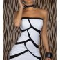 Contrast Color BodyconDress Strapless Mini Dresses Off-shoulder Sexy Clubwear