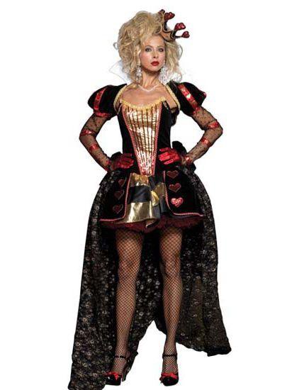 Luxury Wonderland Queen Dress Halloween Costumes Deluxe Cosplay Princess Fancy Dress