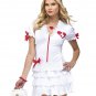 Women Nurse Fancy Dress Halloween Costume Sexy Flirty Nurse Costume