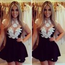 Fashion Lace Dress White Sheer tulle Sexy Prom Dress Summer Streetwear