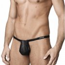 Good Quality Men Panties Faux Leather Black Sexy Man Lingerie G-string W850566