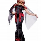 Female Halloween Fancy Dress Evil Black Sleeveless Sexy Vampire Costume