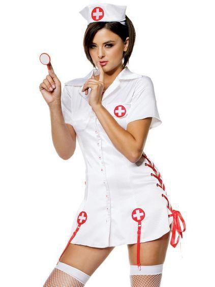 Halloween CosPlay Fancy Dress White Sexy Carnival Devil Nurse COS Costumes