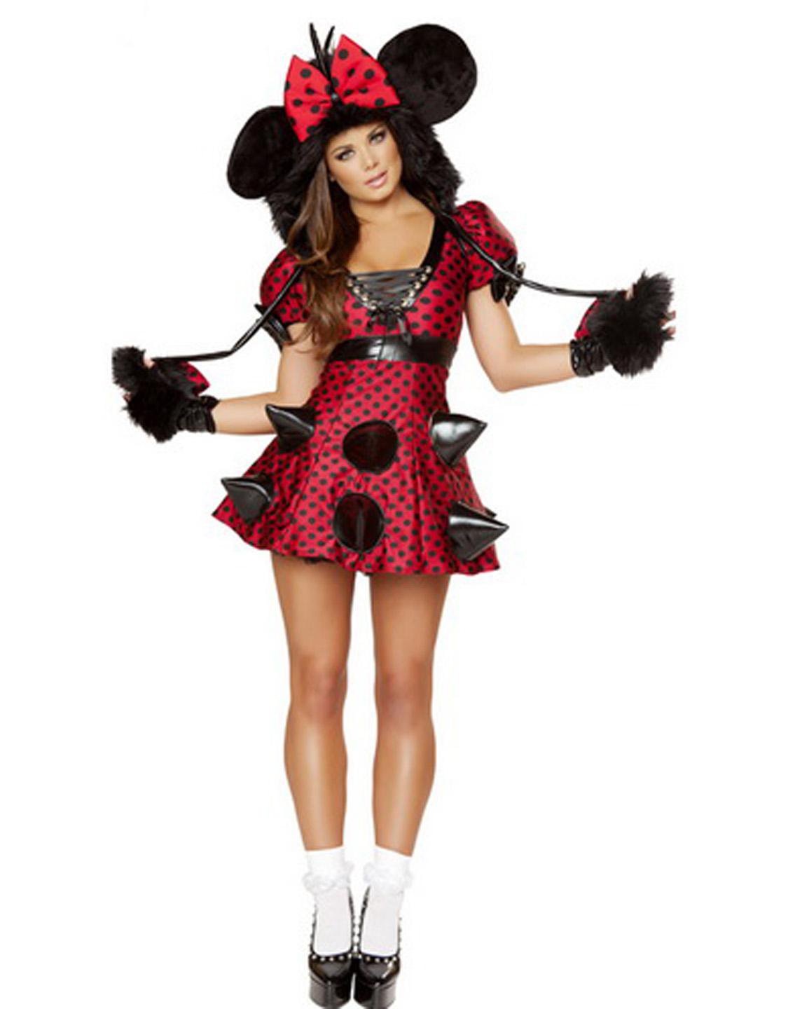 Sexy Fur Mouse Fancy Dress Carnival Cospaly Animal Uniform Adult Women Halloween Cartoon Costume