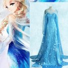 Halloween Fancy Dress Classic Princess Blue Sequined Cosplay Costume W846130