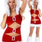 Ruffled Metal Fluff Christmas Dress Sexy Hoodie Fancy Dress X-mas Outfit W444022
