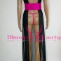Purple Long Sheer Gown Backless Mesh Sexy Plunging Cut Out High Waist Lingerie W5517