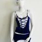 Santa Outfit Hot Sexy Unusual Royal blue Lace-up 3 Piece Furry Christmas Costume W204029