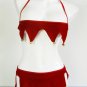 New Arrival Two Pieces Hot Christmas Tantalizing Jingle Bell Red Santa Lingerie Set W8529