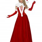 Thick Ankle-length Long Christmas Costumes Santa Claus Outlets with Hat Xmas Dress