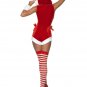 Sexy Furry Christmas Bodysuit with Hat Xmas Outfit For Woman Cosplay Costume