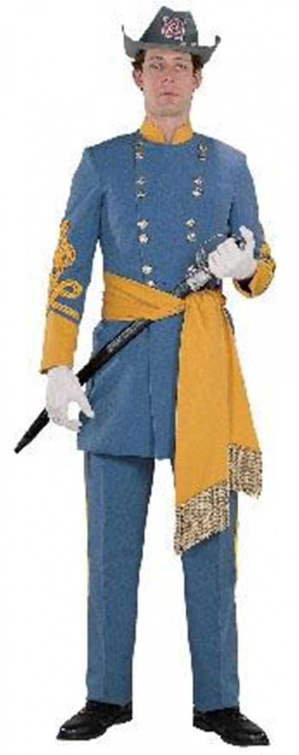 Halloween Man Cosplay Fancy Dress Medieval General Robert E.Lee Costume with Hat W159068