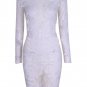 Fashion Lace Stretch Long Sleeve Dress Plus Size XL Size Black Party Clubwear
