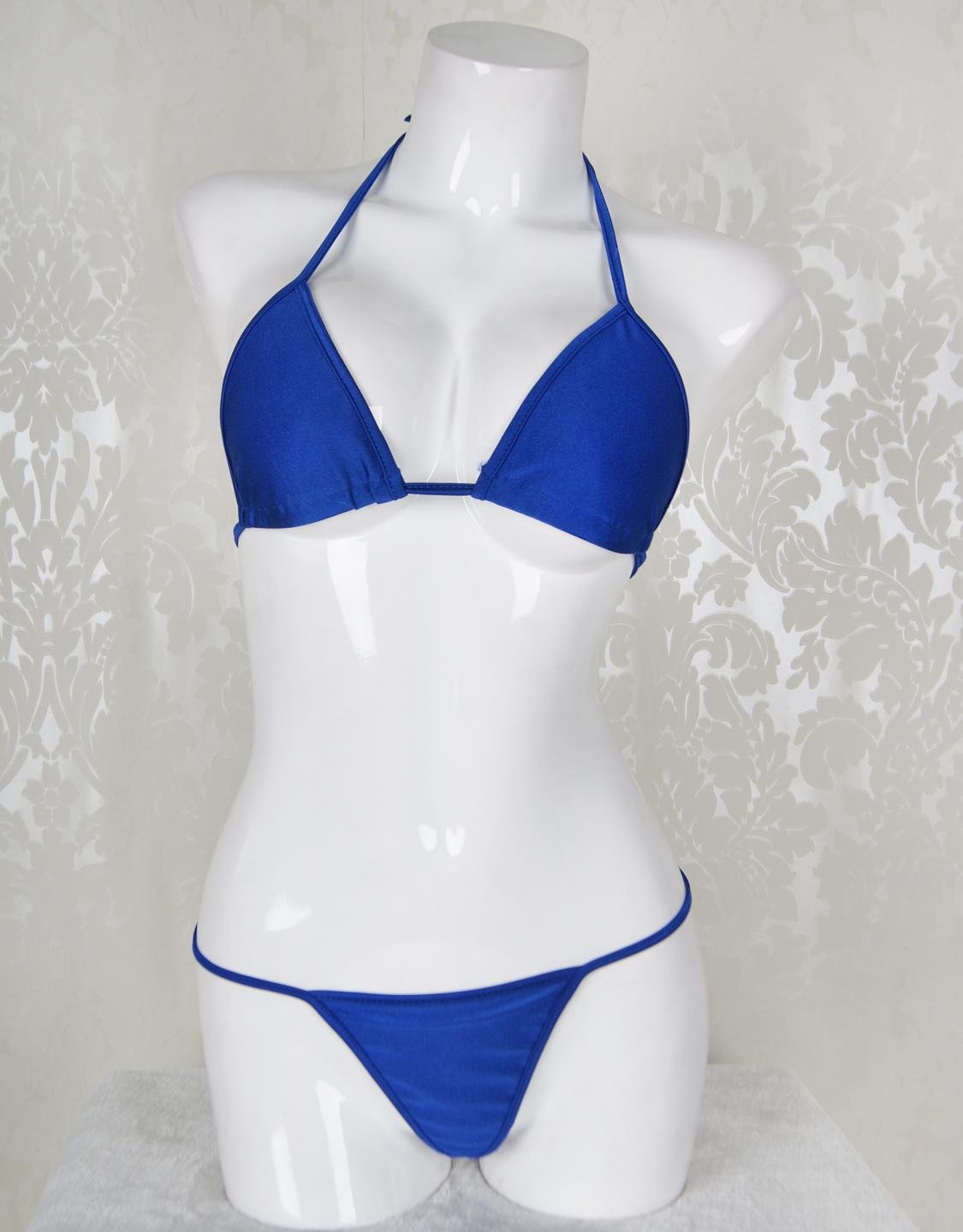 Blue Cheap Price Brazilian Halter Bikini Lingerie Set W201322A