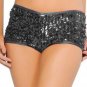 Red Sequin Pole Dance Wear Woman Valentine Day Shorts Panties W1757