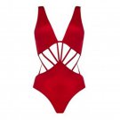 Fashion New S/M/L Sizse V-neck One-Piece Swimming Suit For Sexy Women With Front Cut Out W619515A
