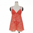 Floral Lace Tri-cup Orange Color M Size Fashion New Lingerie With Strap Ties Front  W384101C