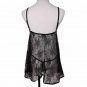 Drape Floral Lace M Size Black Sexy Hot Women Lingerie With Spaghetti Straps W384101D