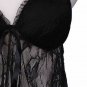 Drape Floral Lace M Size Black Sexy Hot Women Lingerie With Spaghetti Straps W384101D