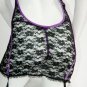 Light Purple Color Sexy One Size Floral Lace Mesh Lingerie With Keyhole Back W24002E