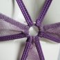 Sexy Semi-cup Cut Out Sides Purple Color One Size New Lingerie With Back Ties W205340A