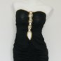 Black Fashion Mini Dresses Keyhole Front Off Shoulder Sexy Dress For Women