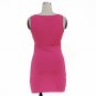 Sexy Fashion Mini Dresses Strap-up Sides Scoop Neck Pink Club Dress For Women