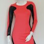 Mesh Sides Panels Fashion Sexy Clubwear Red Scoop Neckline Dress