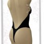 Transparent Shoulder Strap Black Cut Out Front Sexy S-XL Size Lingerie With Low Cut Back W35061