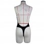 Transparent Shoulder Strap Black Cut Out Front Sexy S-XL Size Lingerie With Low Cut Back W35061
