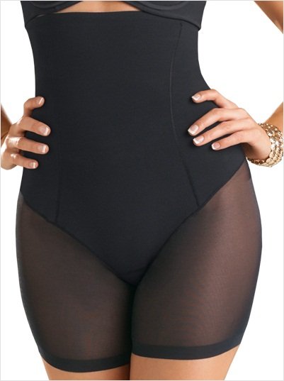 New Mesh Bottom S-XXL Size Hot Sale High Waist Black Lingerie W35069