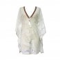 2020 V-Neck White Cover UPS S-XL Size Drape Sleeves Fashion Floral Lace Print Beach Dress