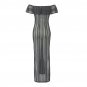 Fashion Sheer Lace Beach Dresses Side Slit Black Off Shoulder Women Maxi Dress