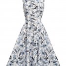 Women Retro Dresses With Patterns Female Summer Vintage Midi Dress