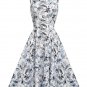 Women Retro Dresses With Patterns Female Summer Vintage Midi Dress