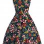 Women Colorful Retro Skirt With Patterns Design Of Yellow Flowers S-XXL Size