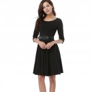Little Black Casual Dress Women Plus Size 3XL Spring Lace Dress