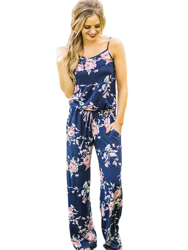 Summer Regular Floral Jumpsuits for Women WX10016