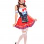 Red Carnival Festival Fancy Dresses Short Oktoberfest Beer Girl Costume
