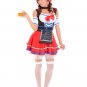 Red Carnival Festival Fancy Dresses Short Oktoberfest Beer Girl Costume