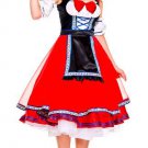 Red Oktoberfest Beer Girl Fancy Dress Carnival Cosplay Costume