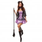 Purple Off Shoulder Halloween Witch Costume W542833