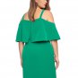 Half Sleeve Green Plus Size XL Woman Sexy Dress W870808A