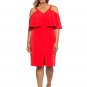 Red Plus Size XXL size Ruffle Trim Summer Sexy Dress W870808B