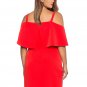 Red Plus Size XXL size Ruffle Trim Summer Sexy Dress W870808B