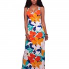 Women Bohemia Dresses Summer Sleeveless Floral Print Maxi Dress
