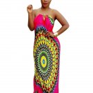 Woman Summer Dashiki Dresses Long Length African Print Boho Dress