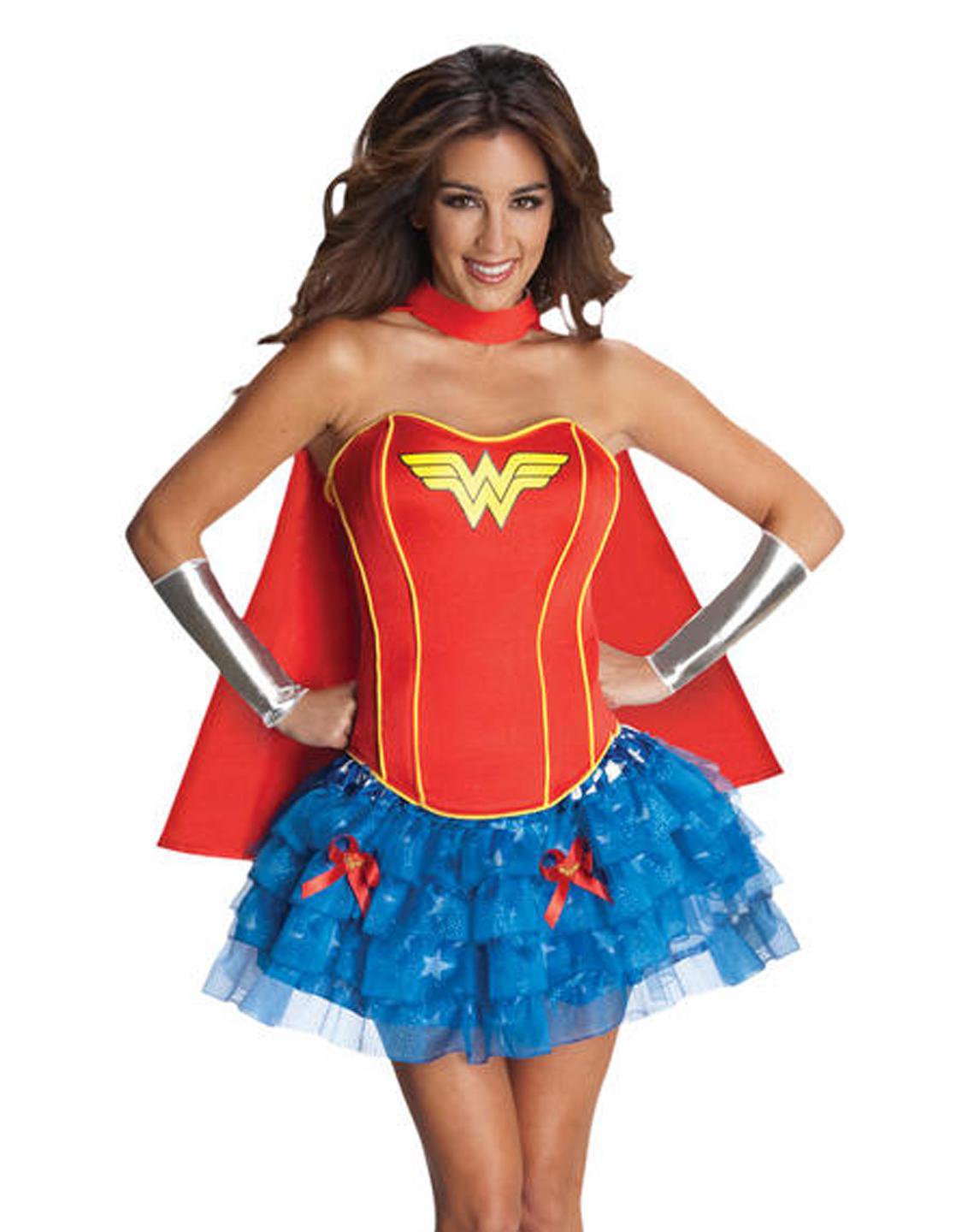 Wonder Woman Uniform Supergirl Fancy Dress Halloween Cosplay Costume